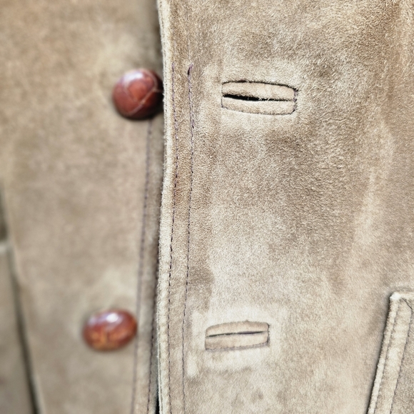 Vintage Zaragovia Brown Genuine Suede Leather Jacket / Blazer - Picture 7 of 17